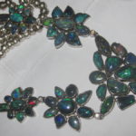handmade opal necklaces,opal necklace,black opal necklace